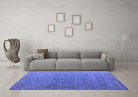 Machine Washable Abstract Blue Modern Rug, wshabs4591blu