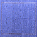 Square Abstract Blue Modern Rug, abs4591blu