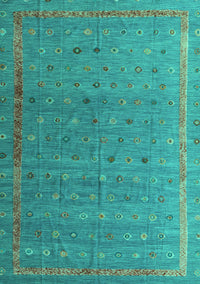 Abstract Turquoise Modern Rug, abs4591turq