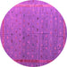 Round Abstract Pink Modern Rug, abs4591pnk