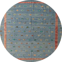 Round Machine Washable Abstract Ash Gray Rug, wshabs4591