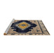 Sideview of Machine Washable Abstract Brown Sugar Brown Rug, wshabs4592