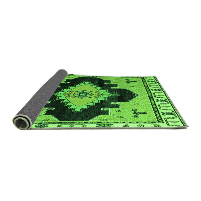 Sideview of Abstract Green Modern Rug, abs4592grn
