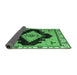 Sideview of Abstract Emerald Green Modern Rug, abs4592emgrn