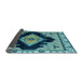 Sideview of Abstract Light Blue Modern Rug, abs4592lblu