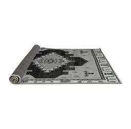 Sideview of Abstract Gray Modern Rug, abs4592gry