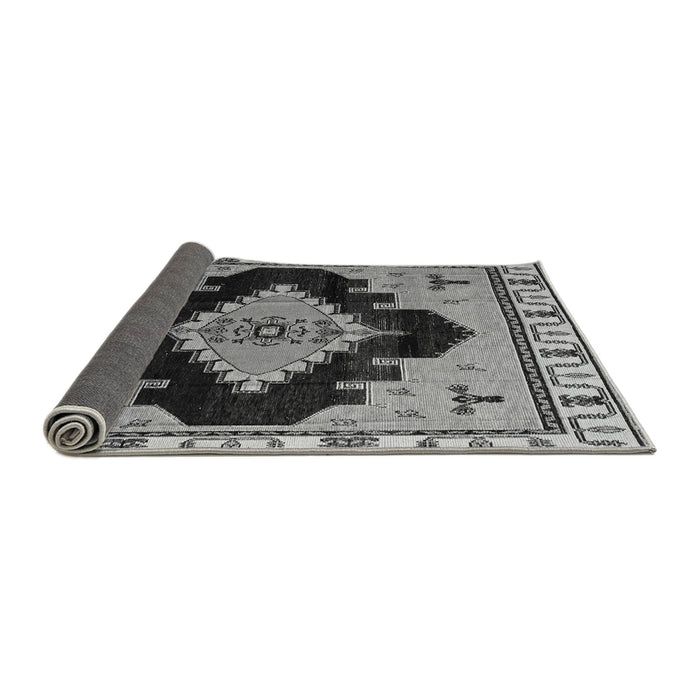Sideview of Abstract Gray Modern Rug, abs4592gry