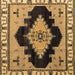 Square Abstract Brown Modern Rug, abs4592brn