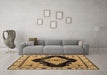 Machine Washable Abstract Brown Modern Rug in a Living Room,, wshabs4592brn