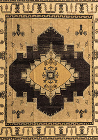 Abstract Brown Modern Rug, abs4592brn