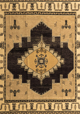 Abstract Brown Modern Rug, abs4592brn