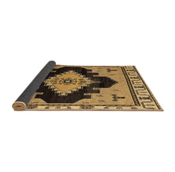 Sideview of Abstract Brown Modern Rug, abs4592brn
