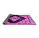 Sideview of Abstract Pink Modern Rug, abs4592pnk