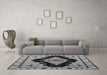 Machine Washable Abstract Gray Modern Rug in a Living Room,, wshabs4592gry