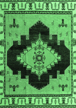Abstract Emerald Green Modern Rug, abs4592emgrn