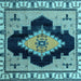 Square Abstract Light Blue Modern Rug, abs4592lblu