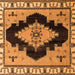 Square Abstract Orange Modern Rug, abs4592org