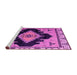 Sideview of Machine Washable Abstract Pink Modern Rug, wshabs4592pnk