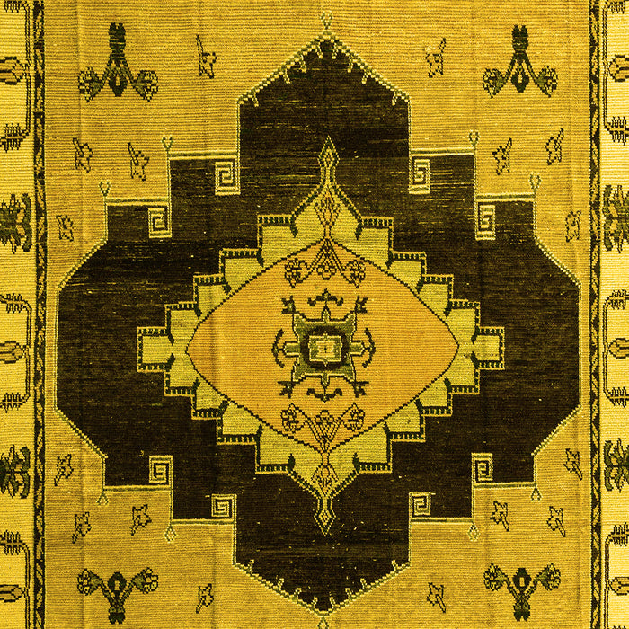 Abstract Yellow Modern Rug, abs4592yw