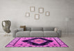 Machine Washable Abstract Pink Modern Rug in a Living Room, wshabs4592pnk