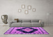 Machine Washable Abstract Purple Modern Area Rugs in a Living Room, wshabs4592pur