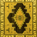 Square Abstract Yellow Modern Rug, abs4592yw