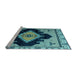 Sideview of Machine Washable Abstract Light Blue Modern Rug, wshabs4592lblu