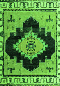 Abstract Green Modern Rug, abs4592grn