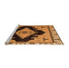 Sideview of Machine Washable Abstract Orange Modern Area Rugs, wshabs4592org