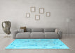 Machine Washable Abstract Light Blue Modern Rug in a Living Room, wshabs4593lblu