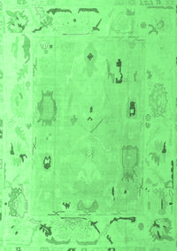 Abstract Emerald Green Modern Rug, abs4593emgrn