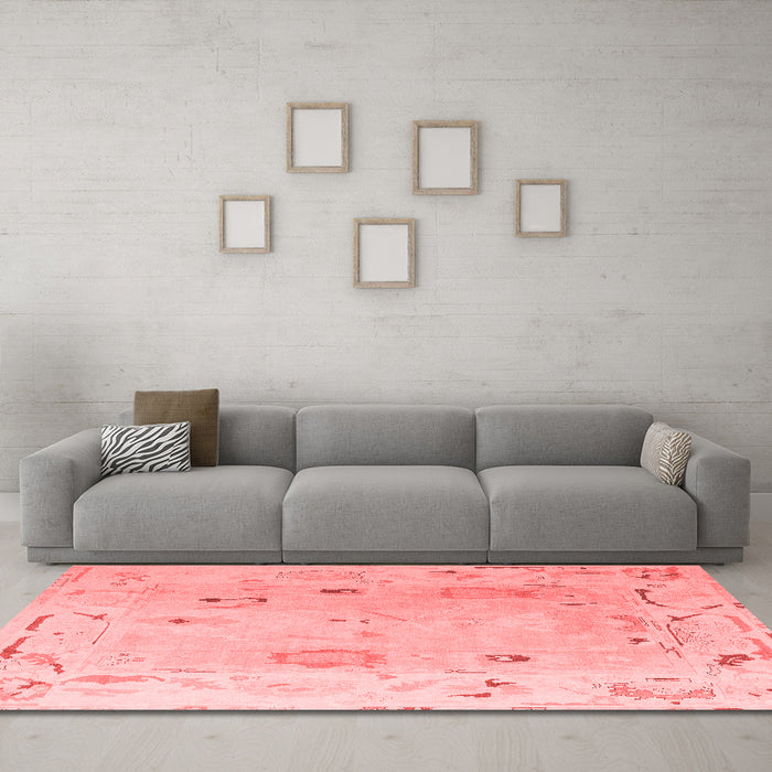 Modern Red Washable Rugs