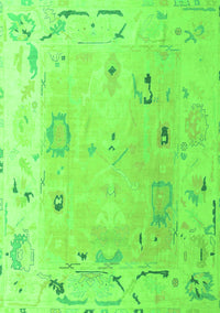 Abstract Green Modern Rug, abs4593grn