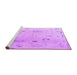 Sideview of Machine Washable Abstract Purple Modern Area Rugs, wshabs4593pur