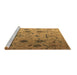 Sideview of Machine Washable Abstract Brown Modern Rug, wshabs4594brn