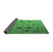 Sideview of Abstract Emerald Green Modern Rug, abs4594emgrn