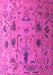 Machine Washable Abstract Pink Modern Rug, wshabs4594pnk