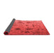 Abstract Red Modern Area Rugs