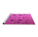 Sideview of Machine Washable Abstract Pink Modern Rug, wshabs4594pnk