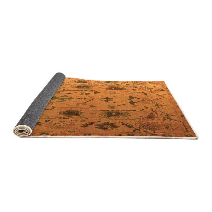 Sideview of Abstract Orange Modern Rug, abs4594org