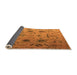 Sideview of Abstract Orange Modern Rug, abs4594org