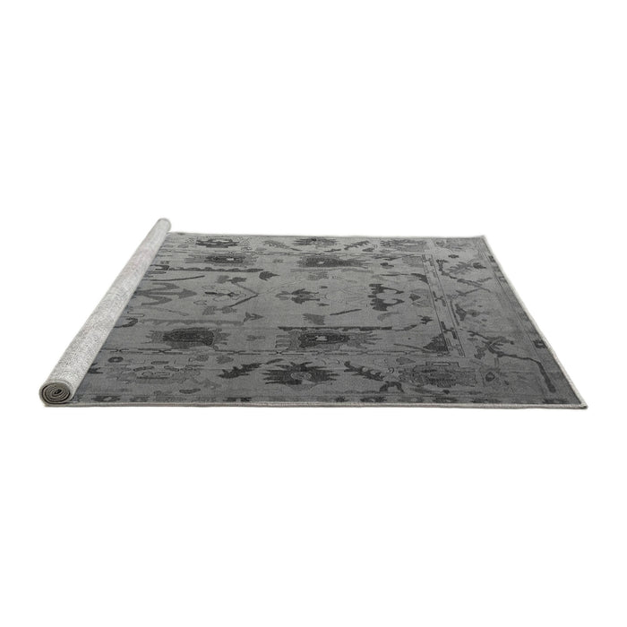 Sideview of Machine Washable Abstract Gray Modern Rug, wshabs4594gry