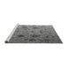 Sideview of Machine Washable Abstract Gray Modern Rug, wshabs4594gry