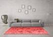 Modern Red Washable Rugs