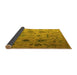 Sideview of Abstract Yellow Modern Rug, abs4594yw