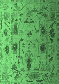 Abstract Emerald Green Modern Rug, abs4594emgrn