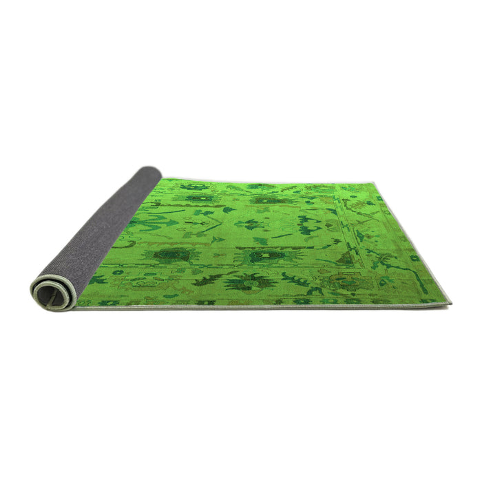 Sideview of Abstract Green Modern Rug, abs4594grn