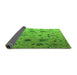 Sideview of Abstract Green Modern Rug, abs4594grn