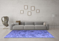 Machine Washable Abstract Blue Modern Rug, wshabs4594blu