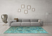 Machine Washable Abstract Light Blue Modern Rug in a Living Room, wshabs4594lblu